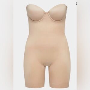 SPANXshape™ Suit Your Fancy Strapless Cupped Mid-Thigh Bodysuit
